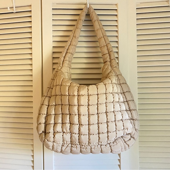 Free People FP Movement Quilted Carryall - Off White - Picture 9 of 10